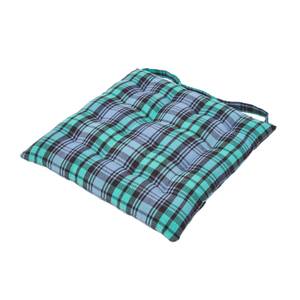 Sitzkissen Blackwatch mit Schottenmuster Blau - Textil - 40 x 5 x 40 cm