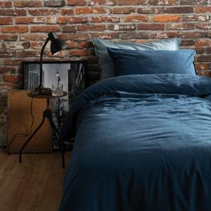 Bettbezug - Flanell - 135x200cm - Indigo Blau - Textil - 135 x 8 x 200 cm