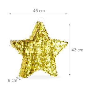 Pinata Stern gold Gold - Papier - 45 x 43 x 9 cm