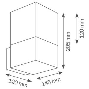 Aussenleuchte mit Sensor A-244365 Höhe: 21 cm