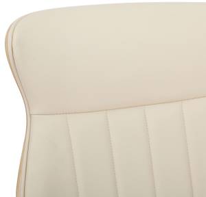 Chaise de bureau Melilla Imitation hêtre - Blanc crème