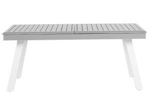 Table de jardin PERETA Gris - Blanc - Métal - 100 x 73 x 175 cm