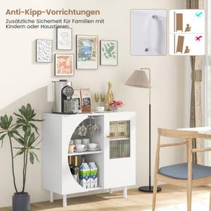 Küchen-Sideboard VH33677ITDE Weiß - Holzwerkstoff - 30 x 80 x 80 cm