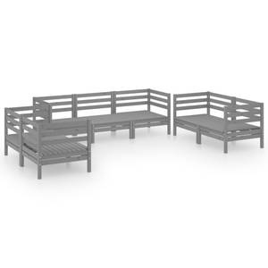 Garten-Lounge-Set Grau - Massivholz - Holzart/Dekor - 64 x 63 x 64 cm