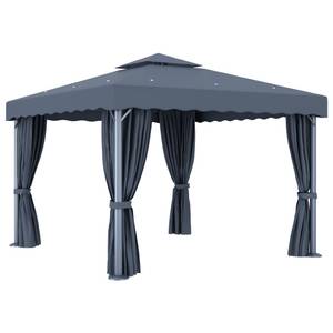 Pavillon mit Vorhang 3000568 Anthrazit - 300 x 265 cm