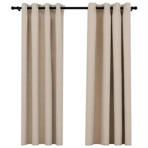 Vorhang (2er Set) 3003241 Beige - Höhe: 175 cm