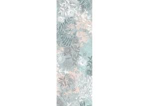 Poster Blumen Blau - Naturfaser - Textil - 90 x 270 x 270 cm