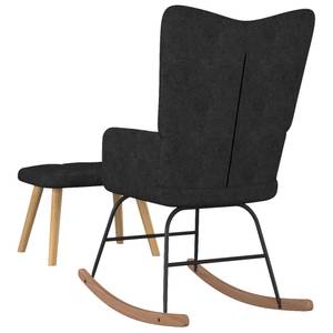 Chaise à bascule avec tabouret 3010050-2 Noir