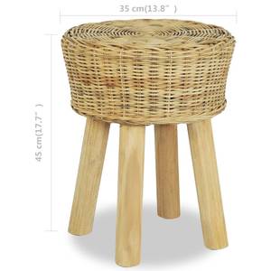 Barhocker D6351 Braun - Massivholz - 35 x 45 x 35 cm