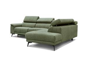 Ecksofa 5-Sitzer Fiero Olivgrün - Ecke davorstehend rechts