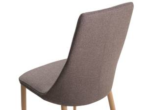 Chaise de salle à manger CLAYTON Beige - Chêne clair - Taupe