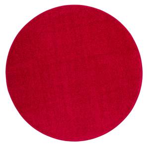 Hochflor Velours Teppich Luna Rund Rot - 160 x 160 cm