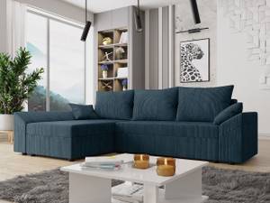 Ecksofa Dante L Cord Blau