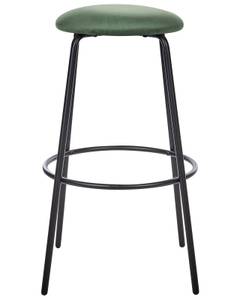 Tabouret de bar MORTON Noir - Vert émeraude - Vert