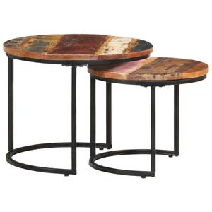 Table gigogne 338000 (lot de 2) Marron - Bois manufacturé - Bois massif - 50 x 40 x 50 cm