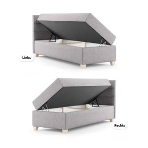 Boxspringbett Einzelbett Vera Mini Grau - Breite: 100 cm