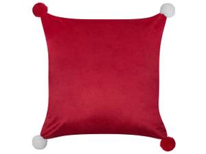 Coussin décoratif LONICERA Rouge - Blanc - Textile - 45 x 7 x 45 cm