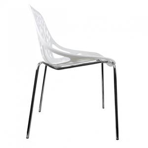 Lot 2 chaises blanches empilables - NOVA Blanc - Matière plastique - 56 x 89 x 57 cm