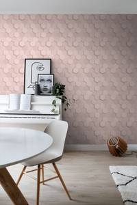 PP intissé éco texture hexagone 3d 7390 Rose foncé