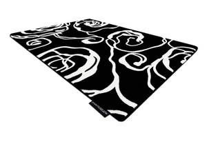 Tapis Hampton Rosa Roses Fleurs Noir 160 x 220 cm