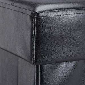 Tabouret de rangement Noir - Bois manufacturé - Matière plastique - 38 x 38 x 38 cm