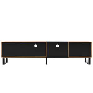 Buffet bas TV Astraios Ⅱ Marron - Bois manufacturé - Métal - 38 x 48 x 190 cm