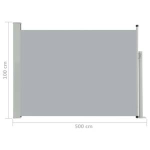 Ausziehbare Seitenmarkise Grau - Textil - 500 x 100 x 1 cm