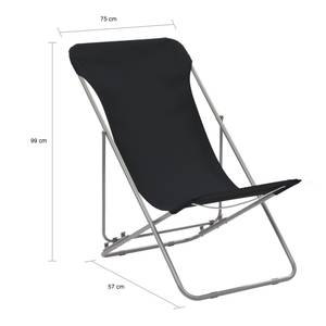 Chaise de plage Noir