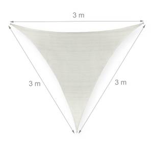 Dreieckiges HDPE Sonnensegel weiß Weiß - Kunststoff - 300 x 1 x 265 cm