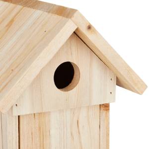 Nichoir à oiseaux en bois avec un toit Marron - Bois manufacturé - 16 x 25 x 14 cm