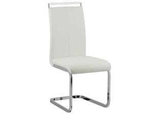 Chaise de salle à manger GREEDIN Argenté - Blanc