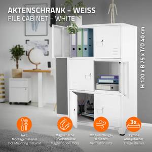 Aktenschrank abschließbar Weiß