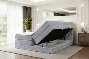 Boxspringbett VILA-1 KING Grau - Breite: 200 cm