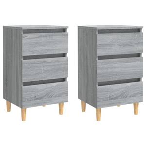 Table de chevet 3009517-2 (lot de 2) Gris lumineux