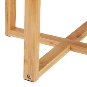 Table d'appoint banches jeu de 2 Marron - Blanc - Bambou - Bois manufacturé - 50 x 61 x 50 cm