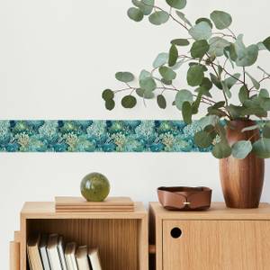 Bande Décorative PLANTES MARINES Nature Bleu - Vert - Papier - Textile - 10 x 300 x 300 cm