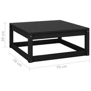 Garten-Lounge-Set (3-teilig) 3007913-4 Schwarz - Massivholz - Holzart/Dekor - 70 x 67 x 70 cm