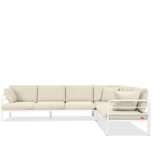 Garten-Ecksofa RAMBE Cremeweiß - Weiß