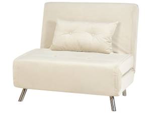 Schlafsofa FARRIS Creme - Silber - Weiß