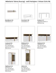 Highboard Talena 3A Weiß - Holzwerkstoff - 99 x 164 x 44 cm