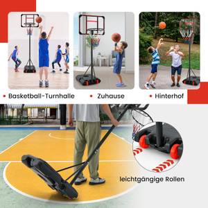 Basketballständer EB50296 Schwarz - Metall - 50 x 248 x 75 cm