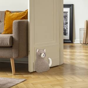 Türstopper Katze Beige - Braun - Naturfaser - Textil - 22 x 26 x 10 cm