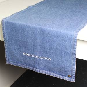 Laura Ashley Tischläufer Jeans 40x150 cm Blau - Textil - 40 x 1 x 40 cm