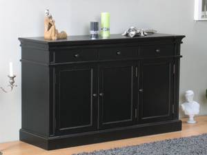 Sideboard Amaretta Schwarz - Hochglanz Schwarz