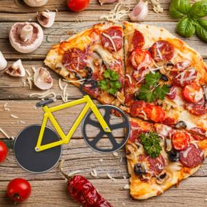 Fahrrad Pizzaschneider Schwarz - Gelb - Anzahl Teile im Set: 1