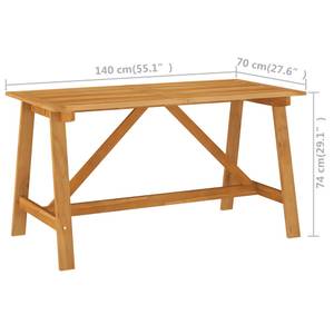 Gartenmöbel-Set Braun - Massivholz - Holzart/Dekor - 70 x 74 x 140 cm