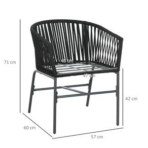 Gartenstühle 84G-344V00CG Grau - Metall - 60 x 71 x 57 cm