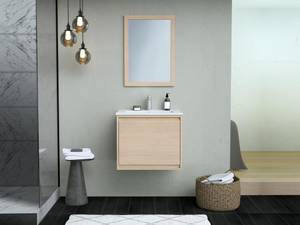 Miroir mural TIMEA Beige - Bois manufacturé - 2 x 70 x 50 cm