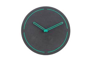 Horloge murale design THE NEON. Noir - Bois manufacturé - 26 x 26 x 1 cm