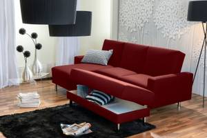 Just Fashion Funktionssofa mit Hocker Rot